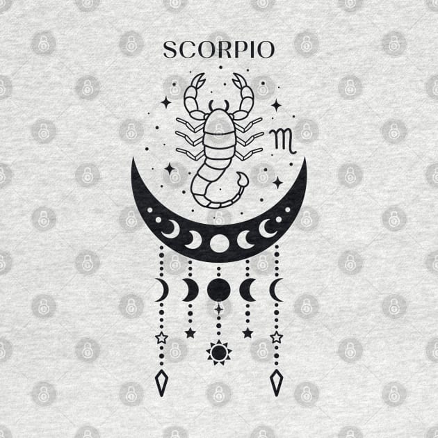 Scorpio star sign; zodiac; horoscope; star sign; astrology; birthday; gift; Scorpio symbol by Be my good time